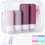 16 Pack Travel Bottles for Toiletries (16PCS/Cranberry)