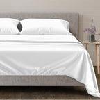 100% Egyptian Cotton Queen Size Sheets Set (Queen / 01 - White)