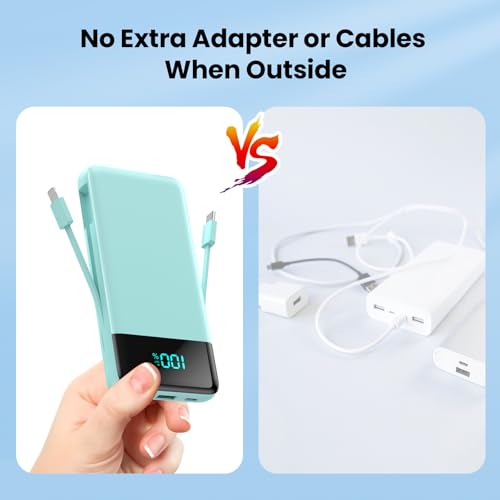 Portable Charger for iPhone with Built (Green)