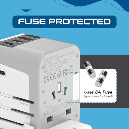 Universal Travel Adapter (Smoke White)
