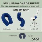 Twist Memory Foam Travel Pillow (Sapphire / Standard (26"))