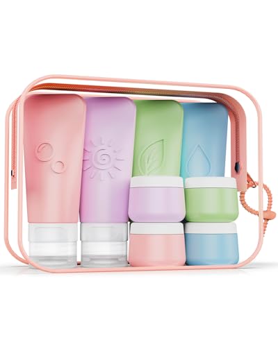 20 Piece Silicone Travel Bottles Set (Pink-20PCS)