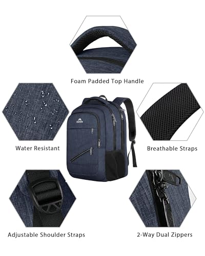 Extra Large Laptop Backpack for Men (Dark Blue / 18 Inch)