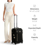 Voyageur Leger 4 Wheeled Luggage (BLACK/GUNMETAL / 21.8" Continental Expandable Carry-on)