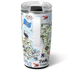 22oz Insulated Travel Mug with Handle & Lid (Louisiana / 22 Ounces)