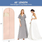Dress Bags for Gowns (65" - 2 Pack / Pink)