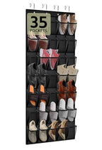 35 Pocket Over the Door Shoe Organizer (Black)