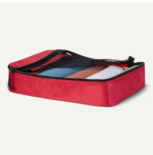4 Piece Packing Cubes Travel Accessories Set (Red / 2 x Large, 2 x Medium)