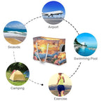 Large Beach Bags Totes Canvas Tote Shoulder Bag Soft Wave Water Resistant Bags for Gym Travel Daily Ocean (Sunset Turtle)