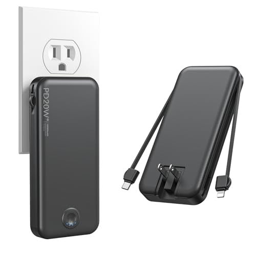Portable Charger 10000mAh Fast Charging w (Black)