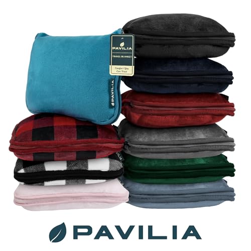 Travel Blanket Pillow (Wine / 60 x 43 inches)