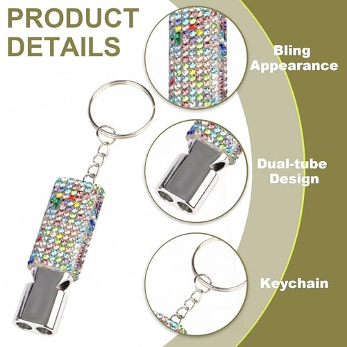 Three Tube Whistle Aluminum Alloy Survival Whistle for Outdoor Needs Sports Referee Emergency (Silver2pcs)