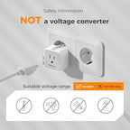 2 Pack Universal Travel Adapter (Gray-white)
