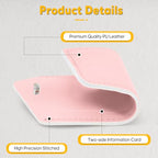 8 Pack Leather Luggage Tags for Suitcases Travel Tag (Light Pink)
