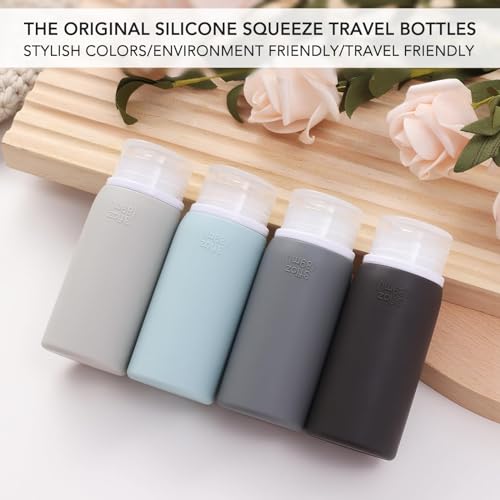 21 Pack Travel Bottles for Toiletries (Gray)