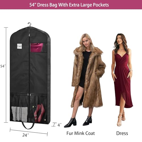 54" Garment Bags for Travel (54 inches x 4 inches - 2 Pack)