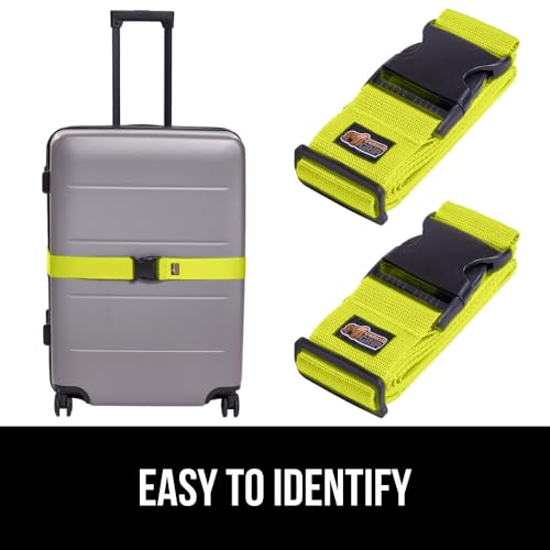 Heavy Duty Luggage Straps for Suitcase (Yellow)
