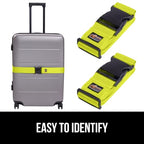 Heavy Duty Luggage Straps for Suitcase (Yellow)