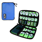 Portable Electronic Organizer Case (C-Royal Blue-Green / Single Layer)