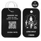 2 Pack Smart QR Code Luggage Tags (Black)