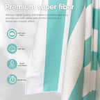 2 Pack Microfiber Beach Towel (2 Pack- Blue Green / 75”x 35”)