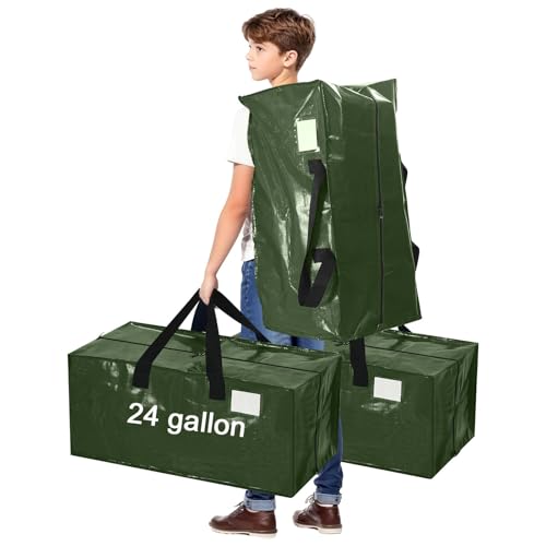 4 Pcs 24 Gallon Extra Large Moving Bags Heavy Duty Storage Bag (24 Gallon / Green)