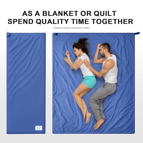Ultralight Warm Weather Sleeping Bag (1.5lb-Blue)