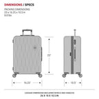 7272 Energie Expandable Hardside Luggage with Spinner Wheels and TSA Lock (Checked-Medium 24-Inch / Gold)