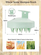 2 Pack Scalp Massager Hair Growth Scrubber for Dandruff Removal (Light Green & Beige)