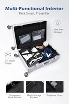 Zipperless Suitcase with Aluminum Frame (Silver / Checked in 28inch)