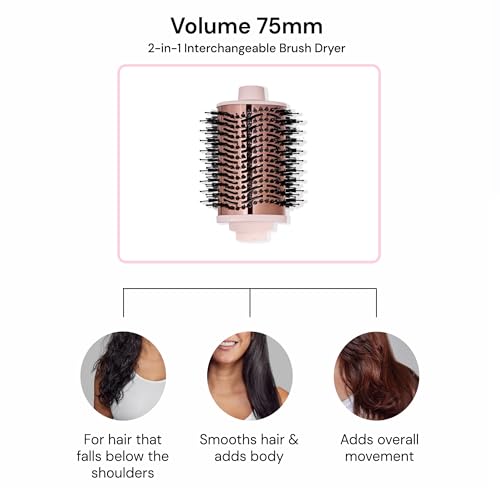 Multi Volume Dryer Brush Attachment (Attachment - Blush - Oval 75mm)