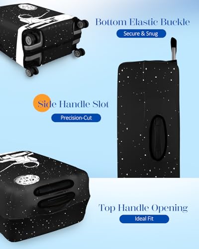 Luggage Cover for Suitcase Tsa Approved Protector (Medium (24-27 inches) / Astronaut)