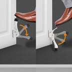 4 Stoppers 4 in White Kickdown Door Stopper for Bottom of Door (White / 4 INCH X 4 PACK)