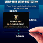 50 Pack RFID Blocking Card for Credit Debit ID Card (Black)