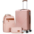 Carry On Luggage 22x14x9 Airline Approved (Pink / 3PCS)