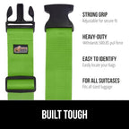 Heavy Duty Luggage Straps for Suitcase (Green)