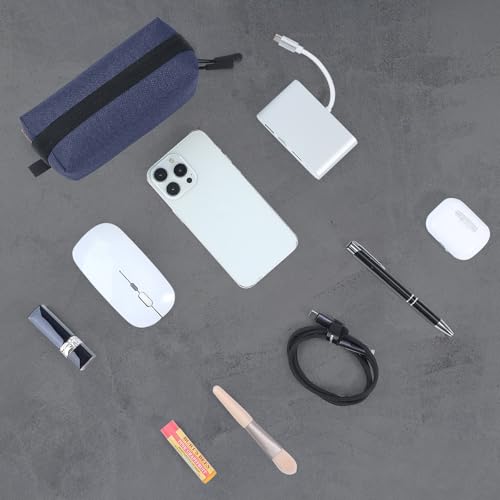Small Electronics Organizer Travel Case (Blue)