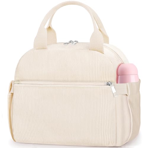 Lunch Bag Lunch Box for Women (B-B-Corduroy Beige / Medium - 10L)