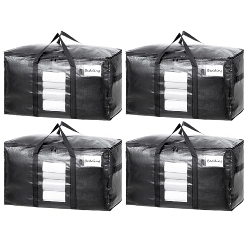 4 Pack Black Extra Large Moving Bags (Black / 4 Large)