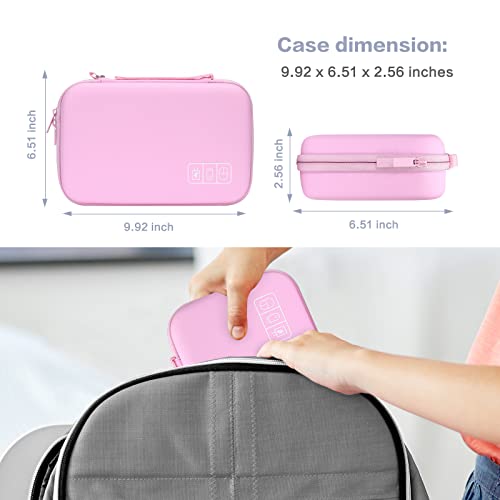 Electronic Organizer Travel Compatible with MacBook Power Adapter (Pink)