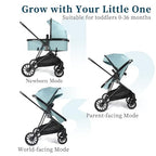 Lite 2.0 Baby Stroller with Newborn to Tollder Mode (Blue)