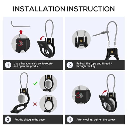 Air tag Holder (Black/Purple)
