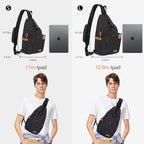 Sling Bag for Men (Black / Large)