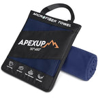 Microfiber Travel Towel (Navy Blue / 60"×30" Single)