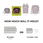 Magnetic Leak Proof 18 Can Soft Cooler with Waterproof Zipper (Mulberry / 18 Can)