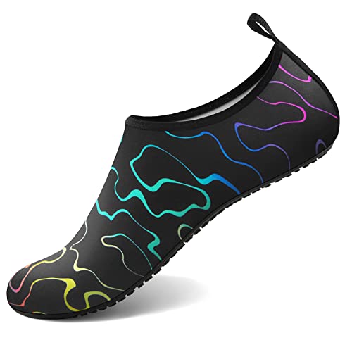 Water Shoes for Women Men Quick (7-8 Women/6-7 Men / N-laser Stripe)