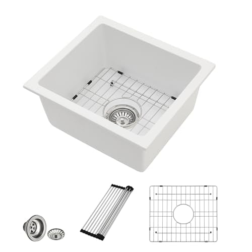18 Granite Composite Bar Sink (White / 18x16 inches)