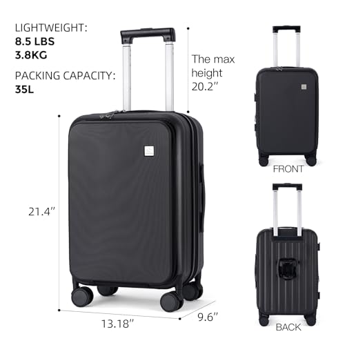 20 Inch Carry On Luggage (Black / 20 Inch)