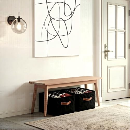 Shoe Organizer for Closet (2Pack Black)