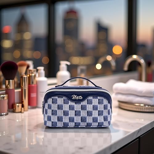 Travel Makeup Bag Cosmetic Bags for Women (D-5-Deep Blue)